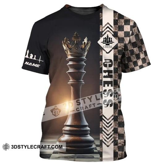 Unisex Shirt, Custom Name Chess T-Shirt, Chess Game King Shirt style option 2