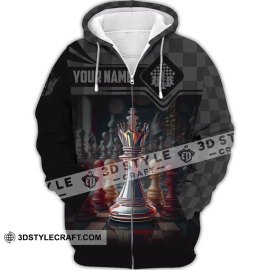 Unisex Shirt, Custom Name Chess T-Shirt, Chess Player Club, Chess King Shirt style option 3