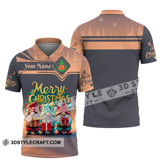 Unisex Shirt, Custom Name Christmas Shirt, Christmas Polo Long Sleeve Shirt, Christmas Gift style option 4