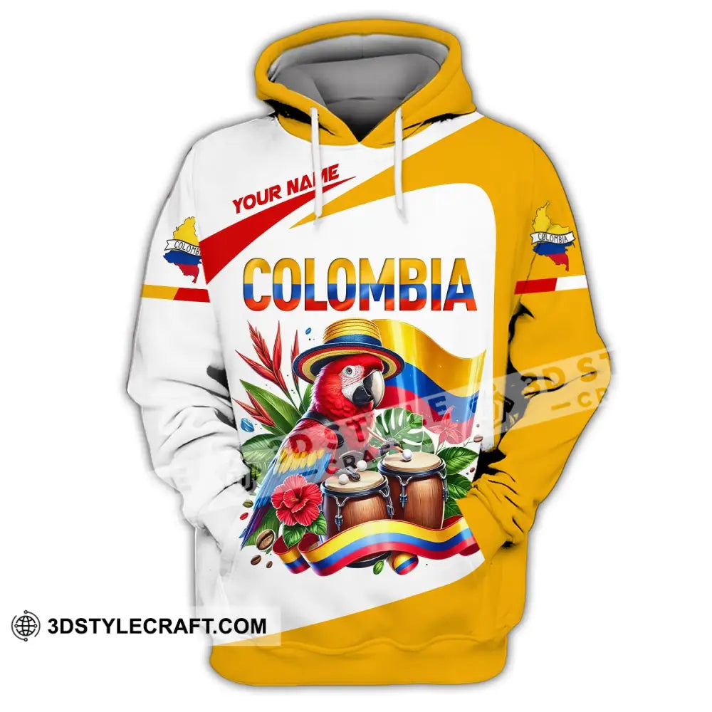 Unisex Shirt Custom Name Colombia Gift For Lover Hoodie / S T-Shirt