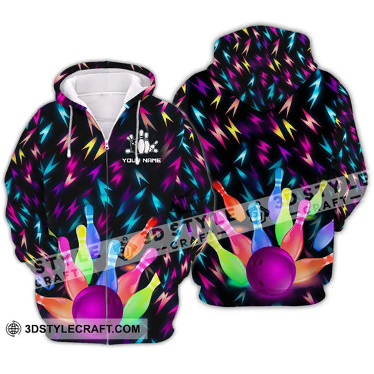 Unisex Shirt - Custom Name Shirt, Color Bowling Ball Shirt style option 2
