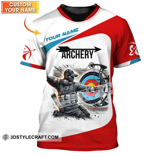 Unisex Shirt - Custom Name Color Sport Shirt, Archery Lover style option 1