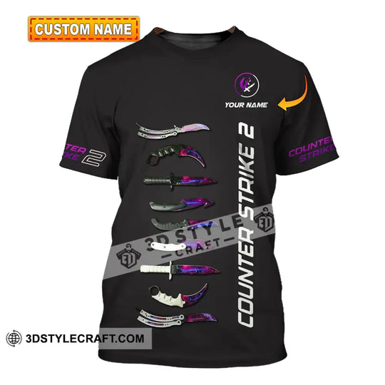 Unisex Shirt - Custom Name Shirt Counter Strike 2 style option 1