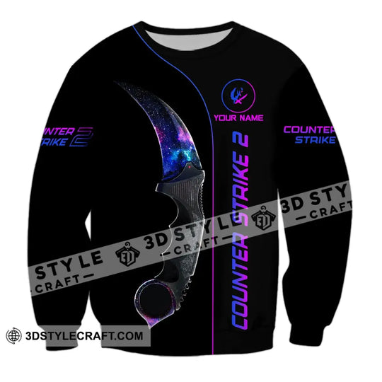 Unisex Shirt - Custom Name Counter Strike Galaxy Shirt style option 4
