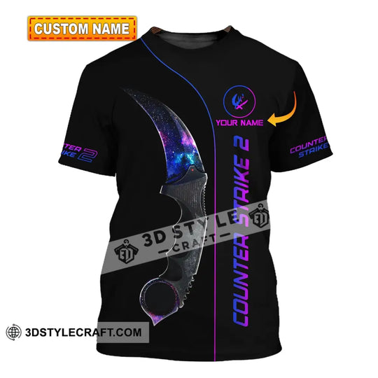 Unisex Shirt - Custom Name Counter Strike Galaxy Shirt style option 1