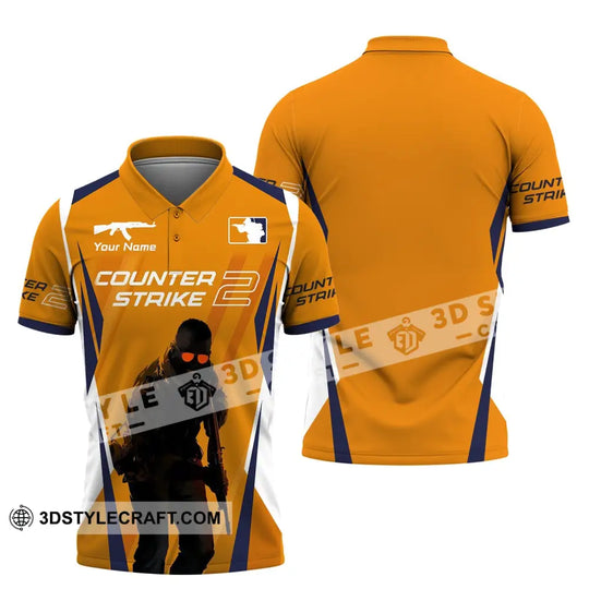 Unisex Shirt, Custom Name Counter Strike Game Shirt, Game Hoodie Shirt Polo Long Sleeve Shirt style option 4