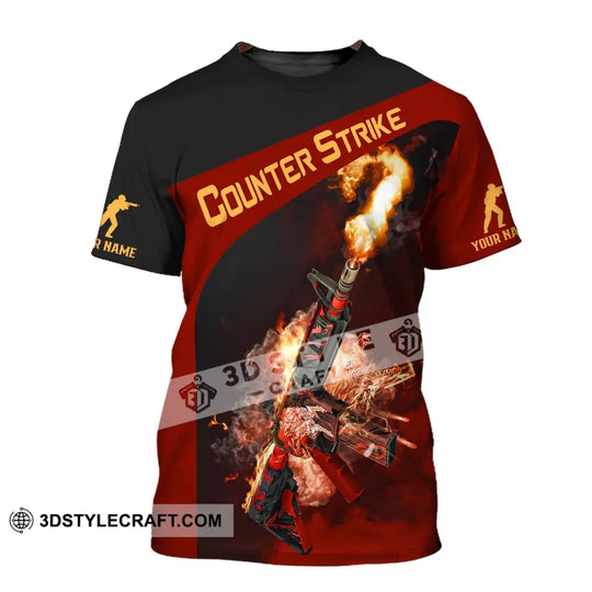 Unisex Shirt, Custom Name Counter Strike Game Shirt, Game Hoodie Shirt Polo Long Sleeve Shirt style option 2