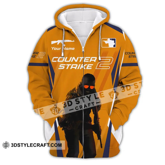 Unisex Shirt, Custom Name Counter Strike Game Shirt, Game Hoodie Shirt Polo Long Sleeve Shirt style option 3