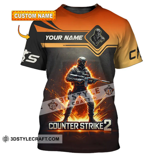 Unisex Shirt, Custom Name Counter Strike Game Shirt, Counter Strike Game T-Shirt, Gamer Gift style option 1