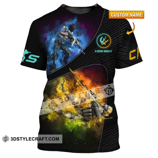 Unisex Shirt, Custom Name Counter Strike Game Shirt, Counter Strike Game T-Shirt, Gamer Gift style option 1