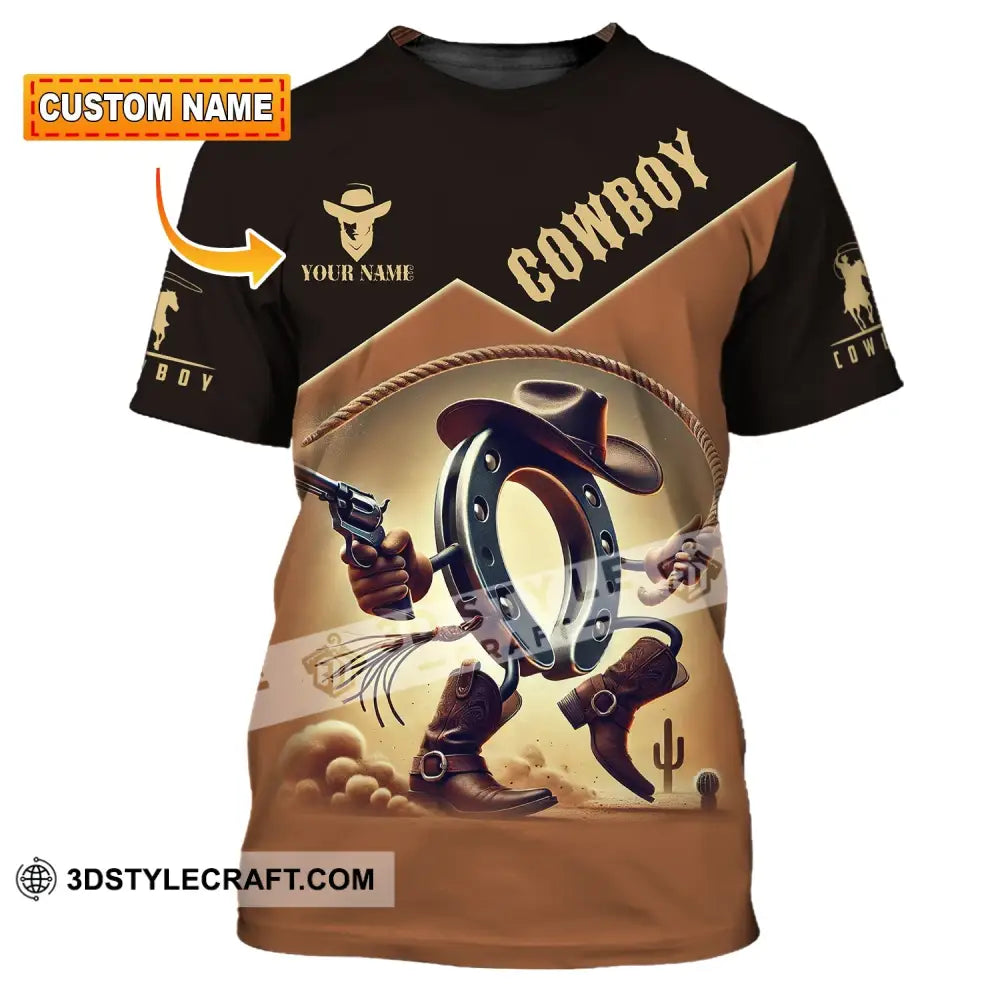 Unisex Shirt Custom Name Cowboy Lover T-Shirt T-Shirt