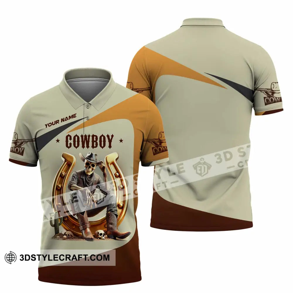 Unisex Shirt Custom Name Cowboy Lover T-Shirt Polo / S T-Shirt