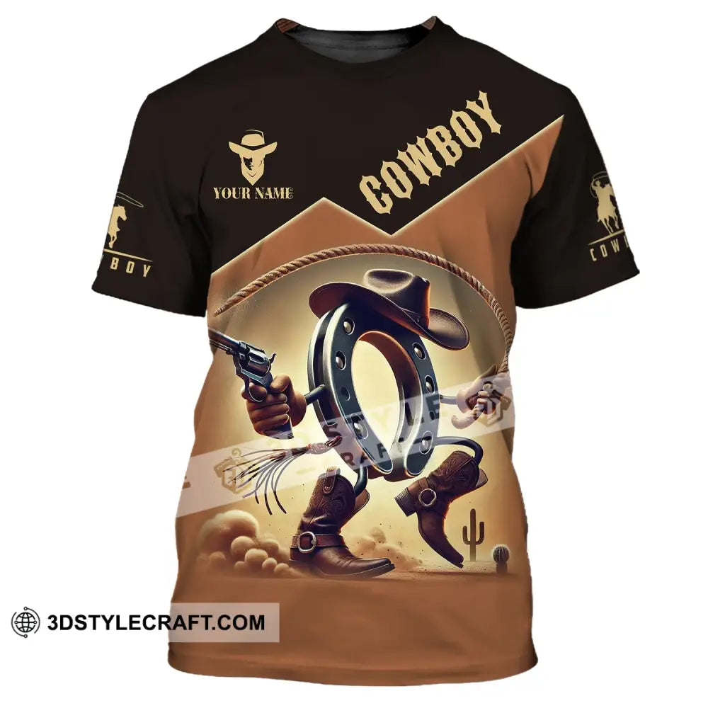 Unisex Shirt Custom Name Cowboy Lover T-Shirt / S T-Shirt