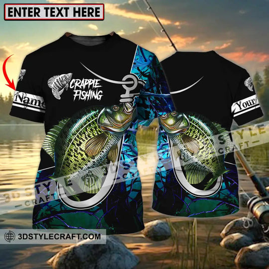Unisex Shirt - Custom Name Crappie Fishing Shirt style option 1