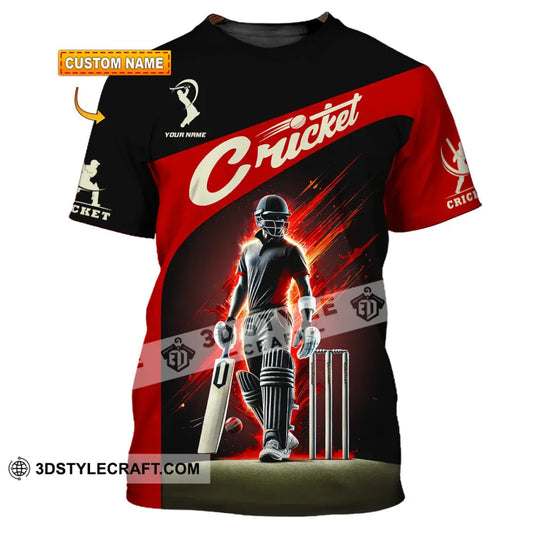 Unisex Shirt Custom Name Cricket Ball Lover Gift T-Shirt
