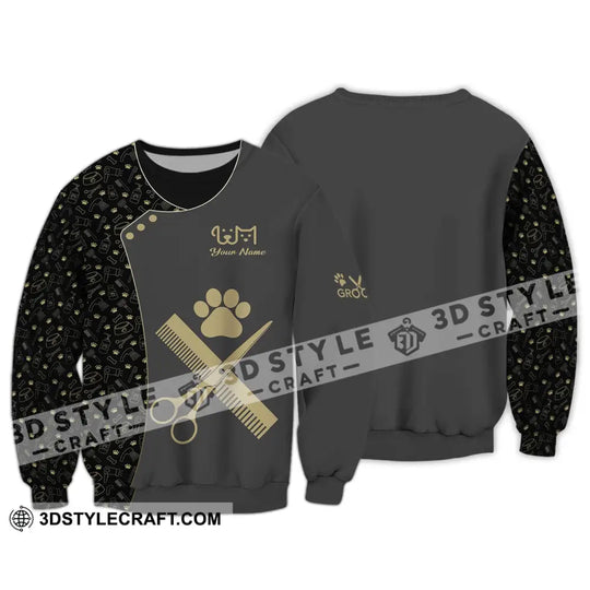 Unisex Shirt - Custom Name Dark Shirt For Pet Grooming style option 3