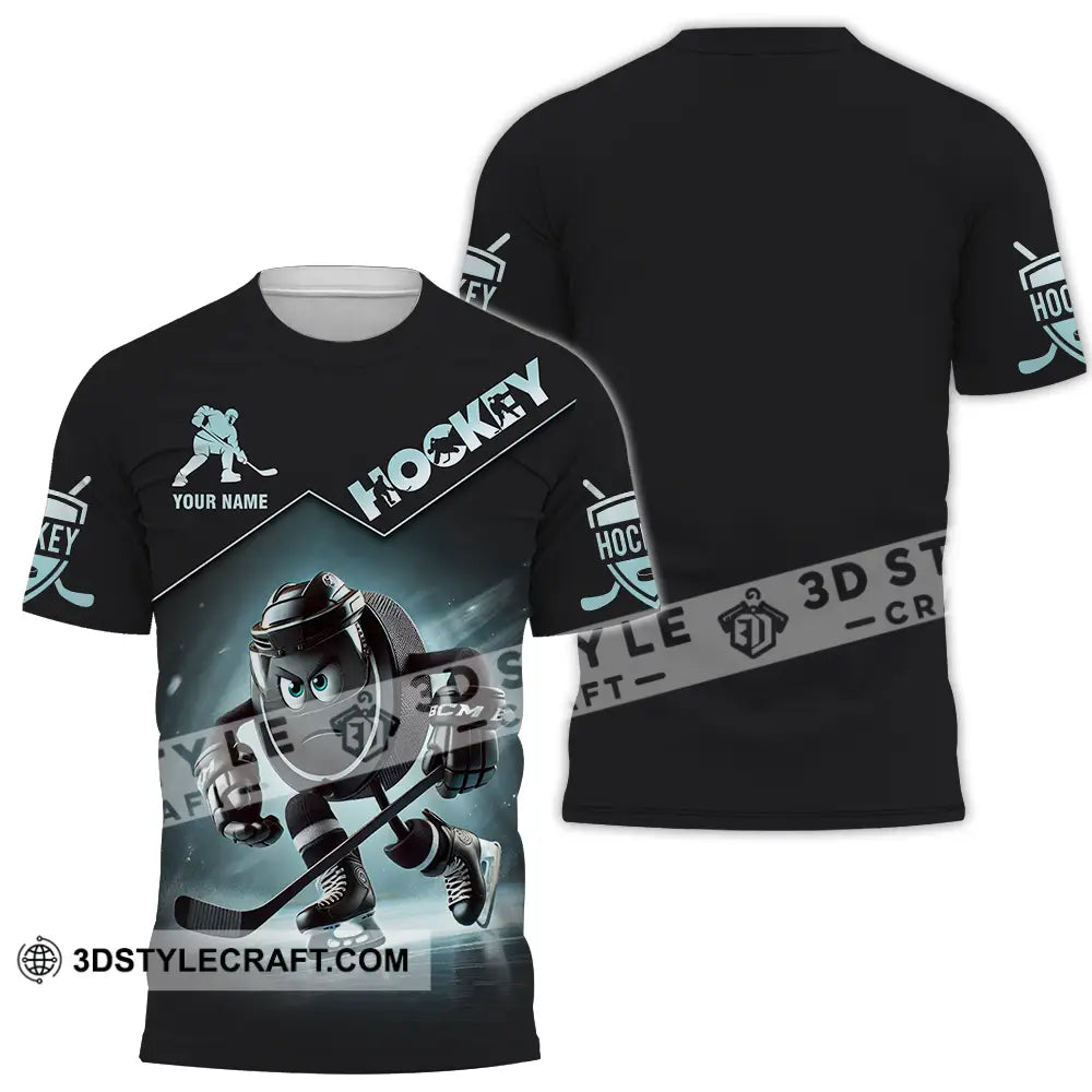 Unisex Shirt - Custom Name Dark Hockey T-Shirt