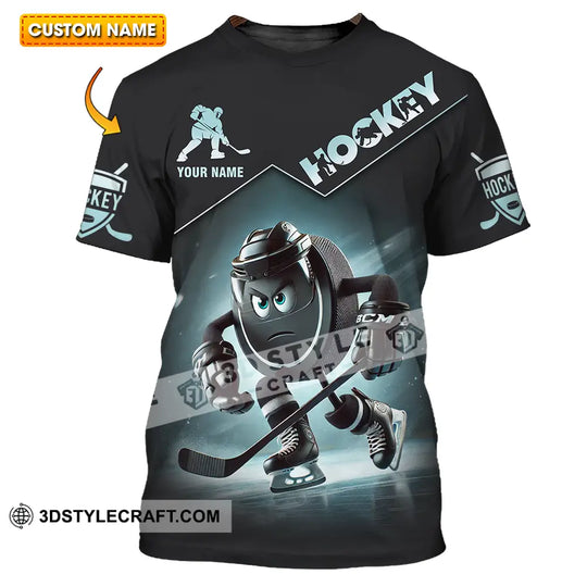 Unisex Shirt - Custom Name Shirt Dark Hockey style option 1