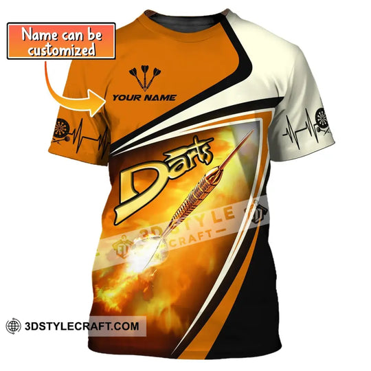 Unisex Shirt, Custom Name Dart Shirt, Darts T-Shirt, Gift for Darts Lover, Darts Gamer T-Shirt style option 1