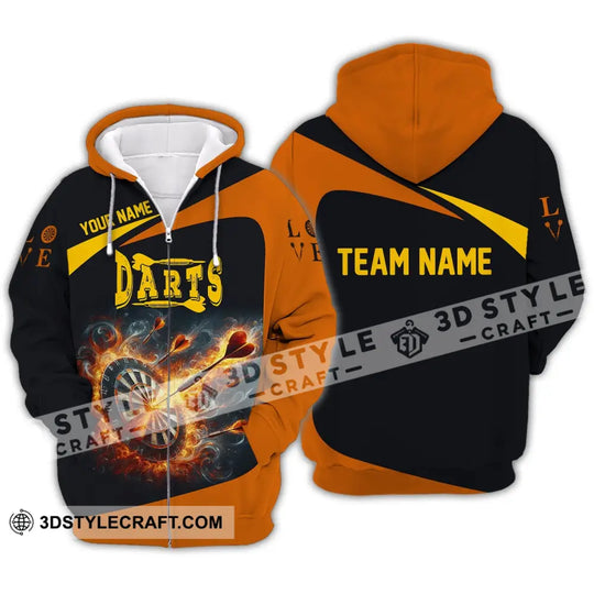 Unisex Shirt, Custom Name Dart Shirt, Darts T-Shirt, Gift for Darts Lover, Darts Gamer T-Shirt style option 3