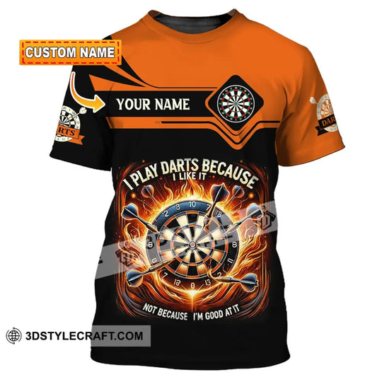 Unisex Shirt, Custom Name Darts Shirt, Dart Lover Hoodie Shirt Polo Long Sleeve Shirt style option 1