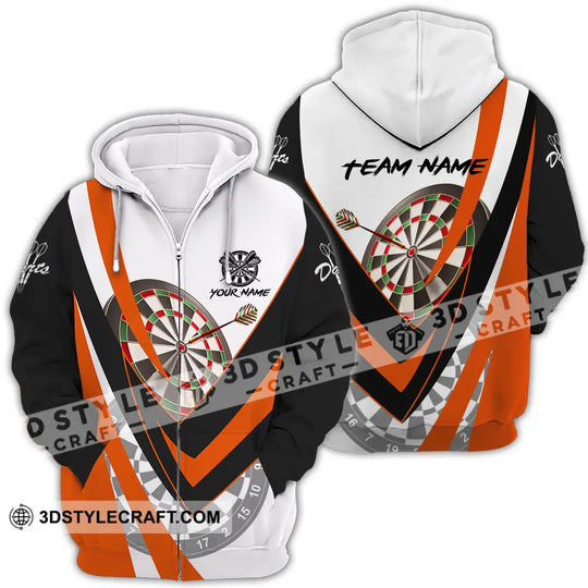 Unisex Shirt - Custom Name Darts Player Shirt Orange Color Classic style option 4
