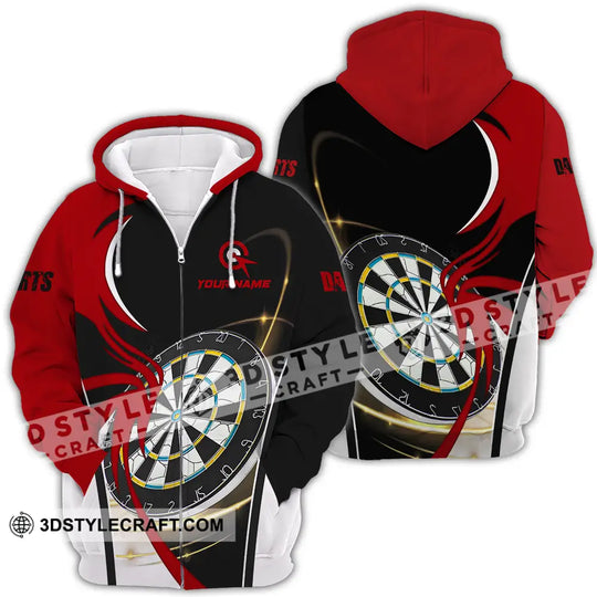 Unisex Shirt - Custom Name Darts Red Black White Shirt style option 4
