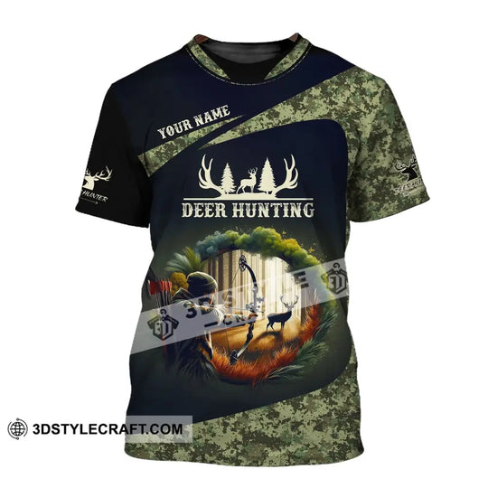 Unisex Shirt, Custom Name Deer Hunter Shirt, Deer Hunting Polo Long Sleeve, Animal Hunter T-Shirt style option 2
