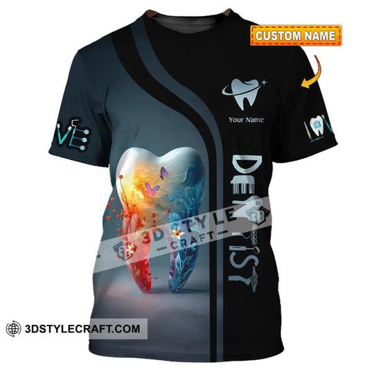 Unisex Shirt, Custom Name Dentist Shirt, Dental T-Shirt, Gift for Dentist style option 1