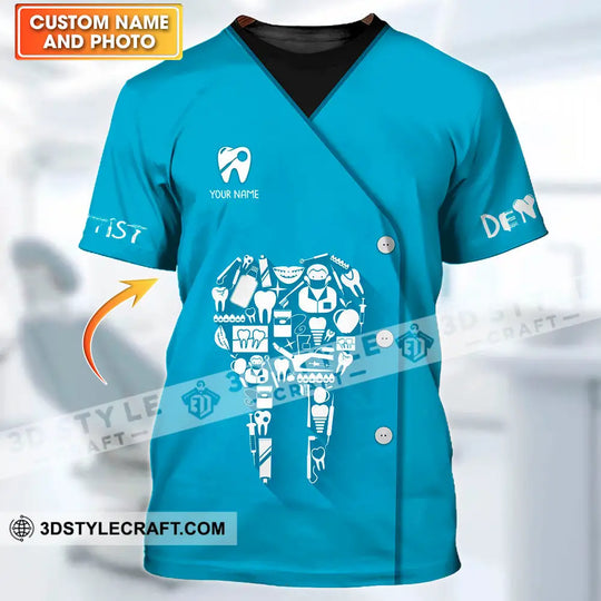 Unisex Shirt - Custom Name Dentist T-Shirt - Dental Shirt - Gift For Dentists style option 1