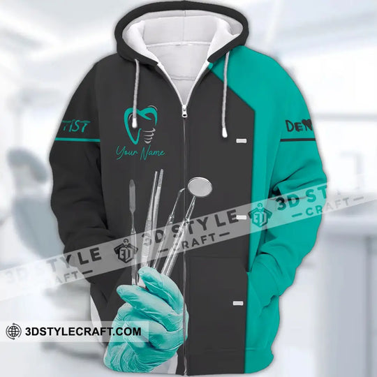 Unisex Shirt - Custom Name Dentist T-Shirt - Dentist Gloves - Gift For Dentists style option 4