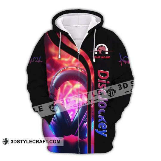 Unisex Shirt, Custom Name Disc Jockey Shirt, DJ Hoodie Shirt Polo Long Sleeve, Gift for DJ style option 3
