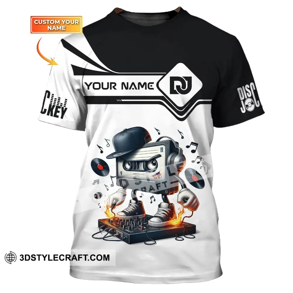 Unisex Shirt Custom Name Disc Jockey Dj Hoodie Polo Long Sleeve Music Lover T-Shirt