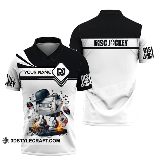 Unisex Shirt, Custom Name Disc Jockey Shirt, DJ Hoodie Shirt Polo Long Sleeve, Music Lover T-Shirt style option 4