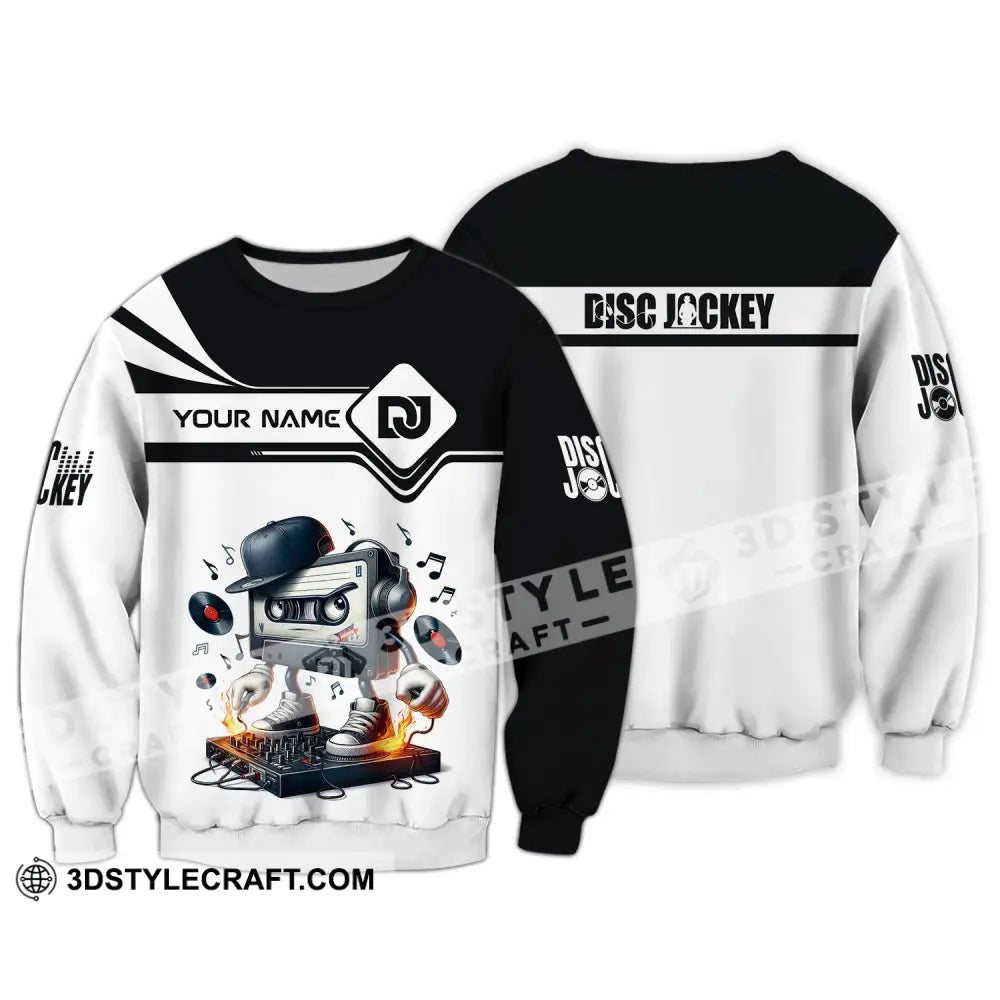 Unisex Shirt Custom Name Disc Jockey Dj Hoodie Polo Long Sleeve Music Lover T-Shirt / S