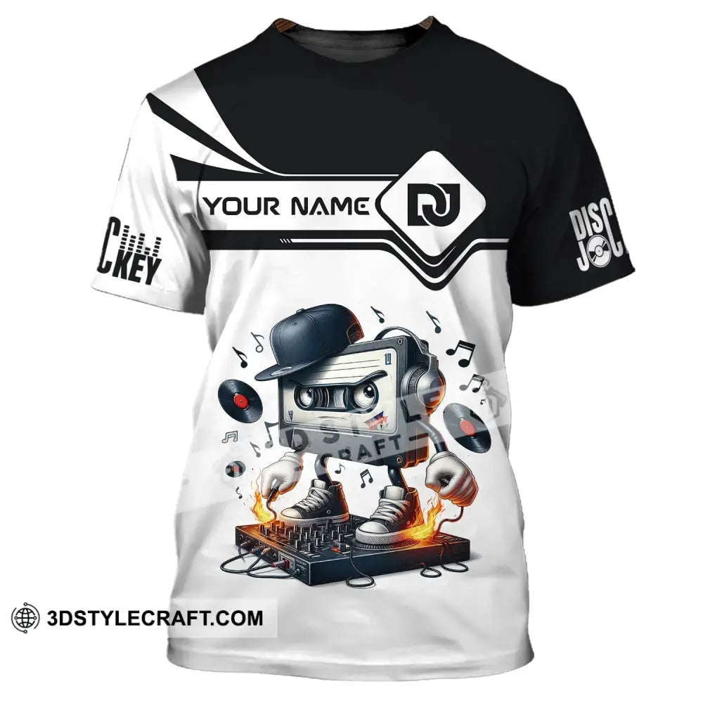 Unisex Shirt Custom Name Disc Jockey Dj Hoodie Polo Long Sleeve Music Lover T-Shirt / S