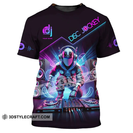 Unisex Shirt, Custom Name Disc Jockey Shirt, DJ Hoodie Shirt Polo Long Sleeve, Music Lover T-Shirt style option 2