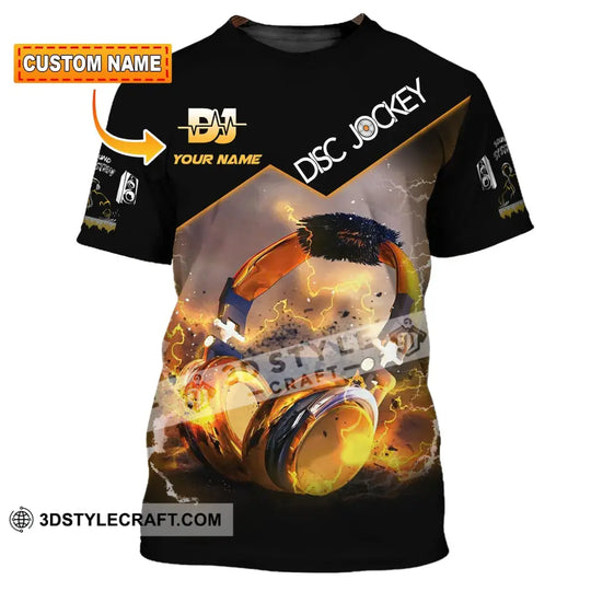 Unisex Shirt, Custom Name Disc Jockey Shirt, DJ Hoodie Shirt Polo Long Sleeve Shirt style option 1
