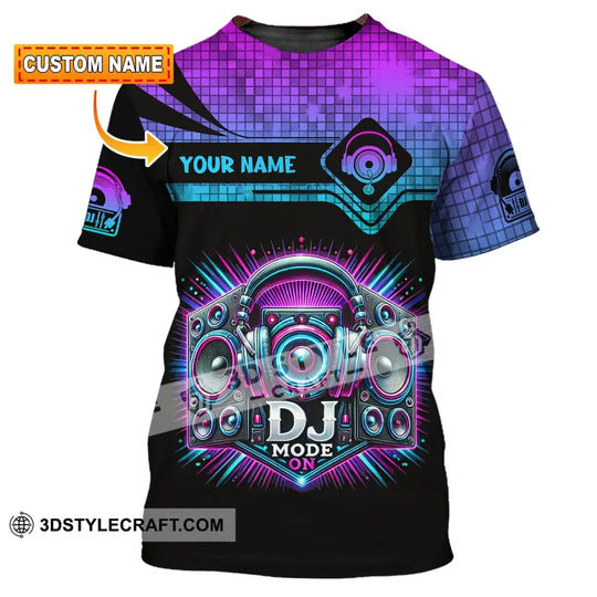 Unisex Shirt, Custom Name Disc Jockey Shirt, DJ Hoodie Shirt Polo Long Sleeve Shirt style option 1