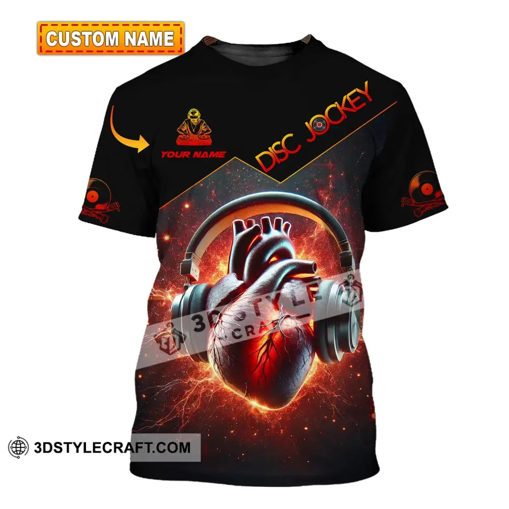 Unisex Shirt Custom Name Disc Jockey Dj Hoodie Polo Long Sleeve T-Shirt