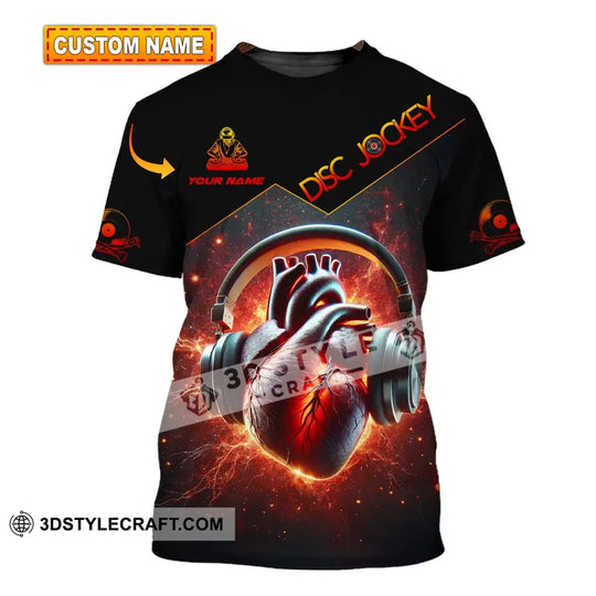 Unisex Shirt, Custom Name Disc Jockey Shirt, DJ Hoodie Shirt Polo Long Sleeve Shirt style option 1