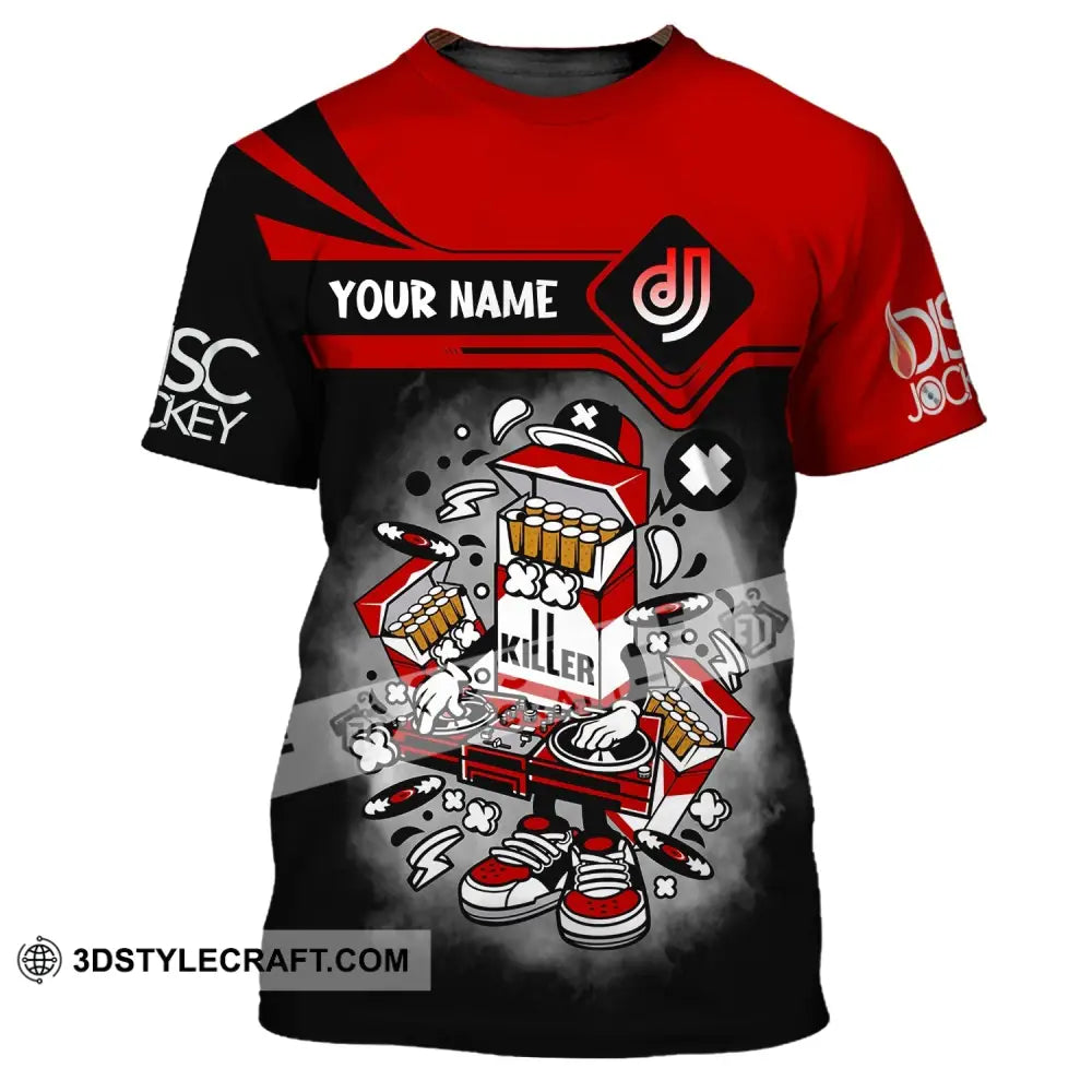 Unisex Shirt Custom Name Disc Jockey Dj Hoodie Polo Long Sleeve T-Shirt / S