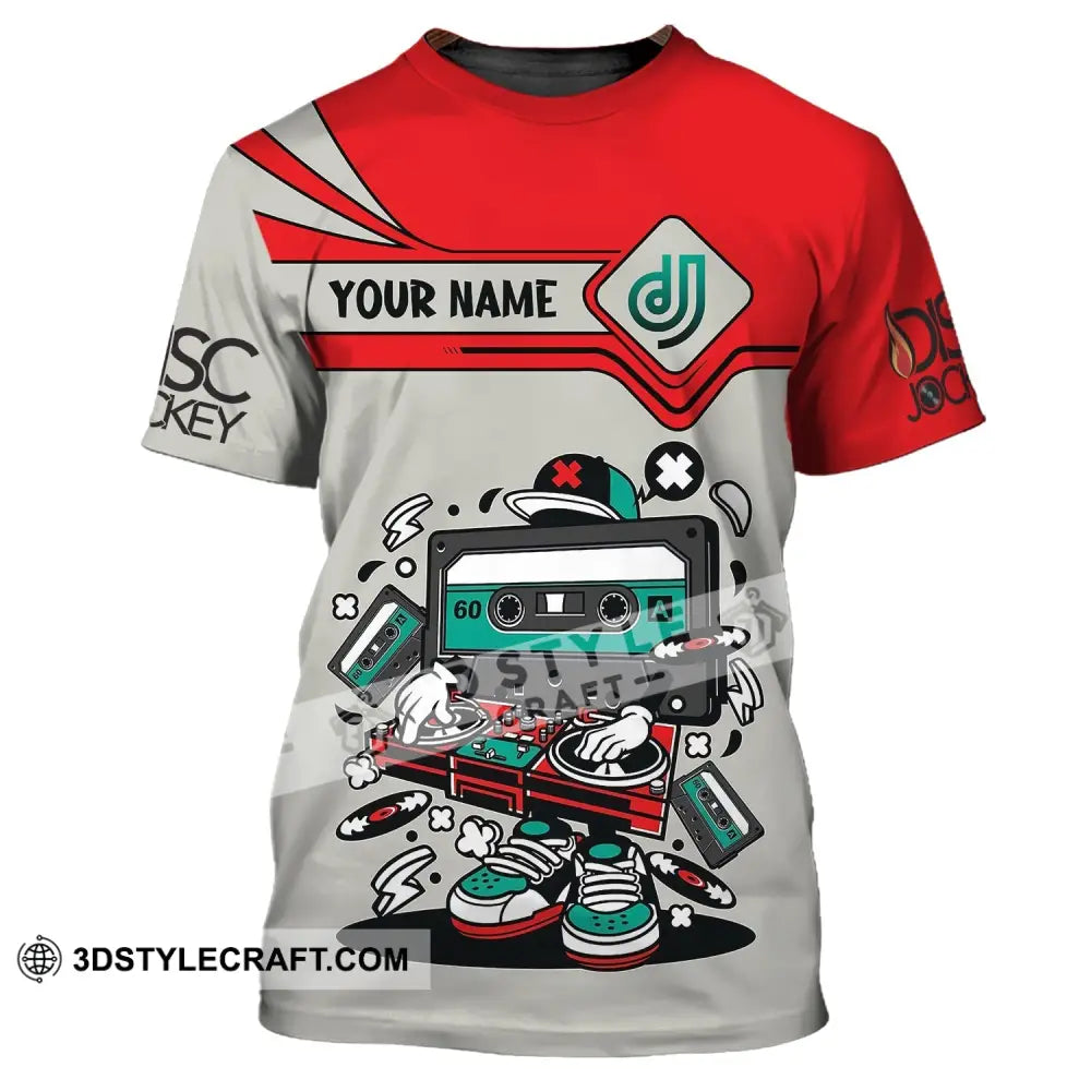 Unisex Shirt Custom Name Disc Jockey Dj Hoodie Polo Long Sleeve T-Shirt / S