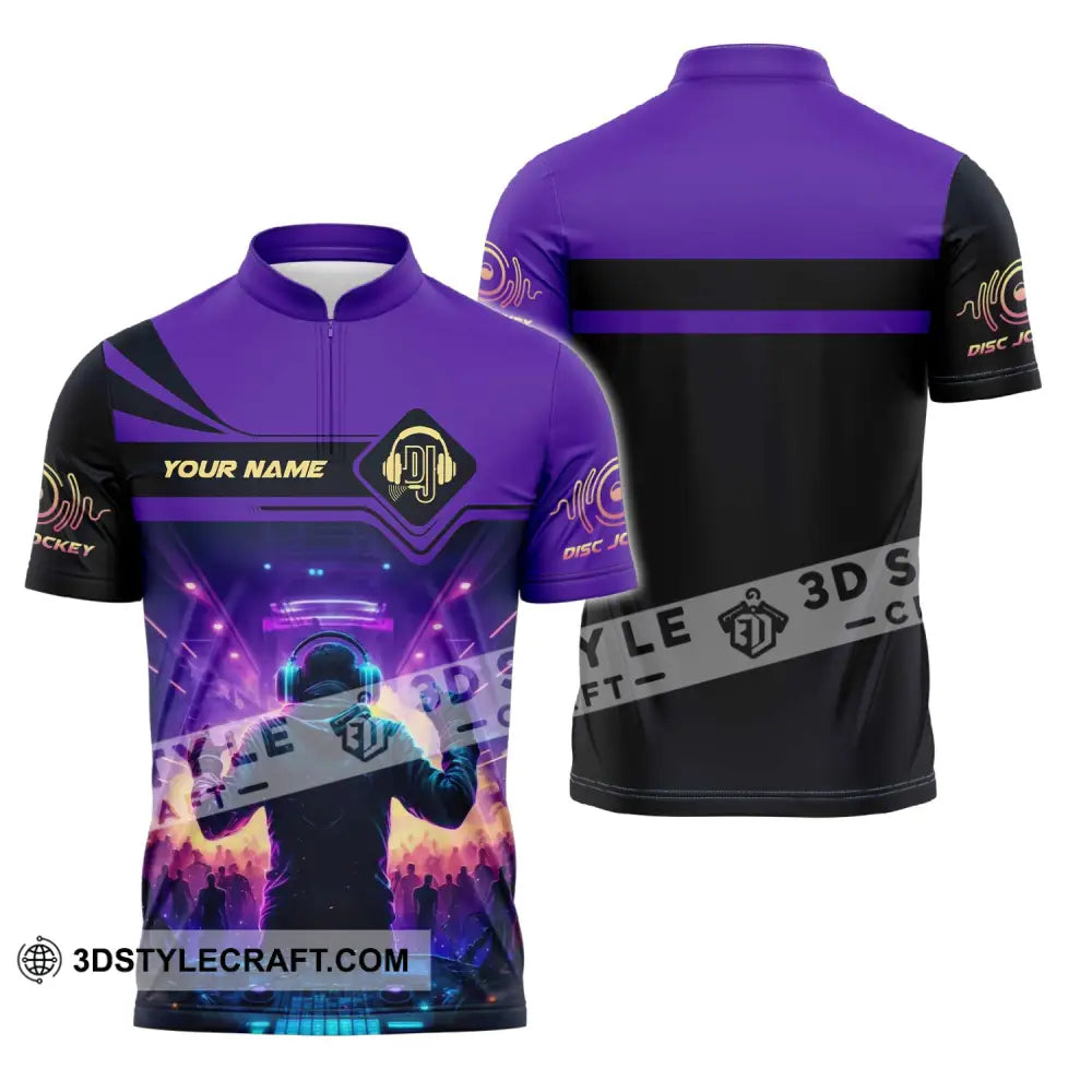 Unisex Shirt Custom Name Disc Jockey Dj Hoodie Polo Long Sleeve Zipper / S T-Shirt