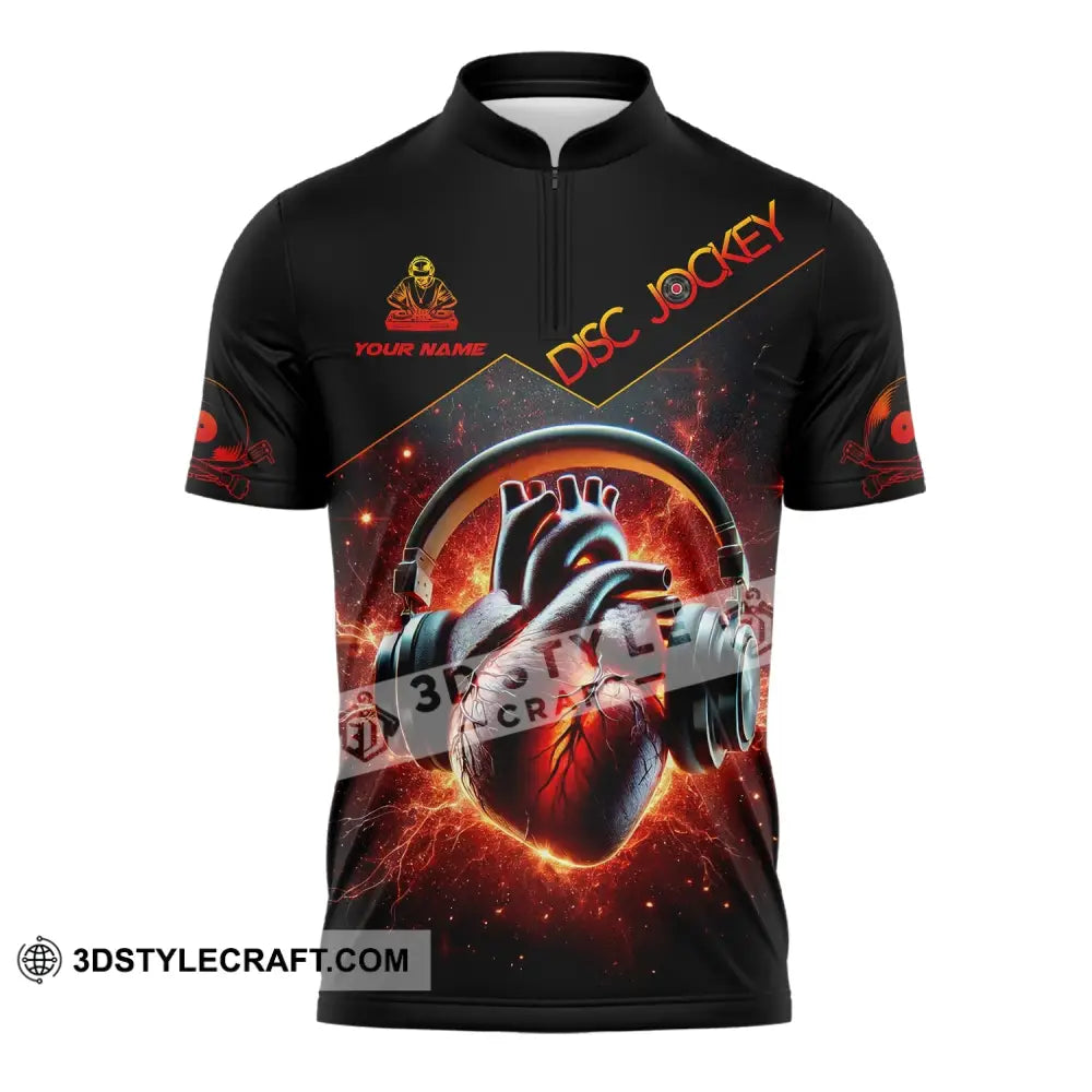 Unisex Shirt Custom Name Disc Jockey Dj Hoodie Polo Long Sleeve Zipper / S T-Shirt