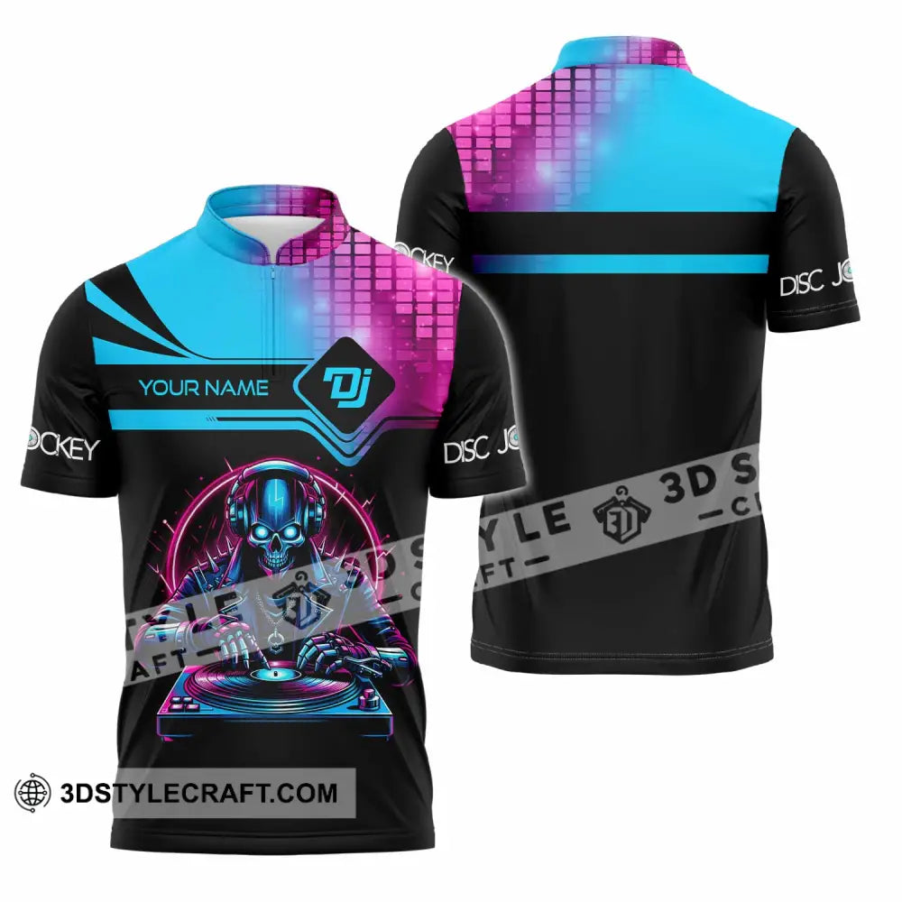 Unisex Shirt Custom Name Disc Jockey Dj Hoodie Polo Long Sleeve Zipper / S T-Shirt