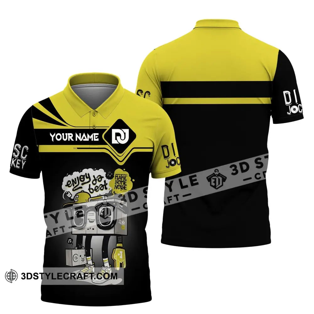 Unisex Shirt Custom Name Disc Jockey Enjoy The Beat Dj Hoodie Polo Long Sleeve / S T-Shirt