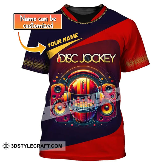 Unisex Shirt, Custom Name Disc Jockey Shirt, Music Heart Shirt, DJ Hoodie Shirt Polo Long Sleeve style option 1