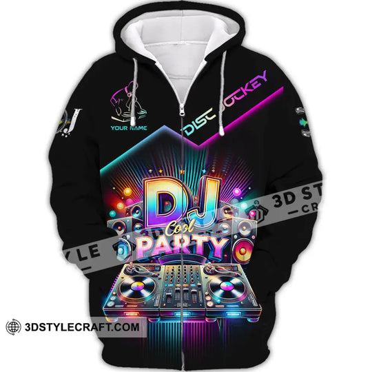 Unisex Shirt, Custom Name Disc Jockey Shirt, Disc Jockey Polo Long Sleeve Shirt, DJ Gift style option 3
