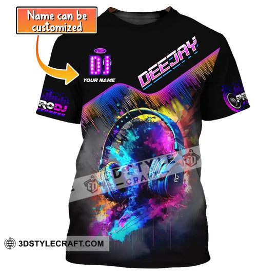 Unisex Shirt, Custom Name Disc Jockey T-Shirt, Deejay Shirt, Gift For DJ style option 1